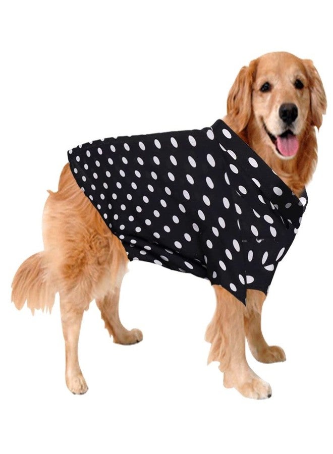 Sage Square Crazy Printed Dog Shirt, Trending Dog Shirt, Ultra Soft & Light Weight, Comfortable & Breathable Dog Apparel, Trendy Outfit (XLarge - 24 inch) (Polka Black) - Image 1